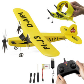 Avion Télécommandé Piper J3-CUB Gyro 2,4 GHz - Idéal pour Débutants