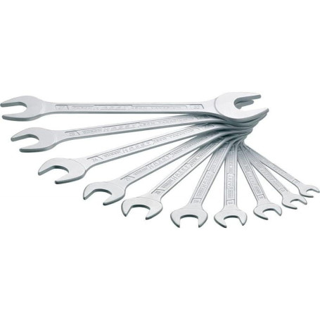 Jeu de clés à fourche doubles Hazet 450N - 10 pièces chromées
