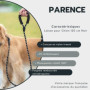 Laisse pour Chien 120 cm en Nylon Noir avec Poignée Rembourrée