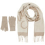 Écharpe HUGO Sabryna en Acrylique Beige Clair