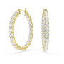 Boucles d'oreilles créoles Swarovski Matrix en cristal blanc