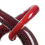 Sculpture en Verre Rouge Curvum - Décoration Artisanale pour Maison ou Bureau