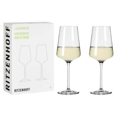 Set de 2 Verres à Vin Blanc Ritzenhoff - Série Lichtweiss - 400 ml