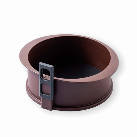 Moule Rond Démontable en Silicone Alimentaire avec Base en Verre - Ø 20 cm