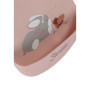 Bavoir en Silicone avec Bac Récupérateur - Motif Âne Emmi Girl Flora Rose