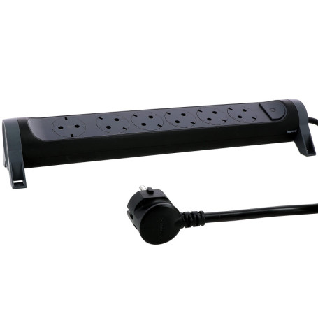 Multiprise Rotative Legrand 6 Prises avec Interrupteur LED - Montage Mural ou Table