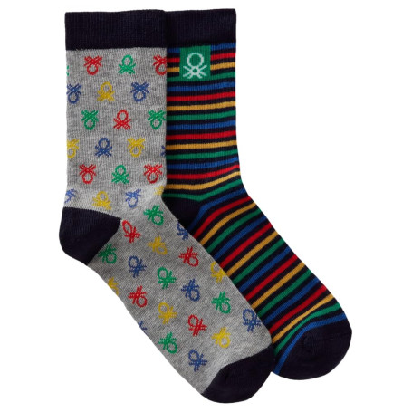 Chaussettes Multicolores pour Enfants - 2 Paires en Coton