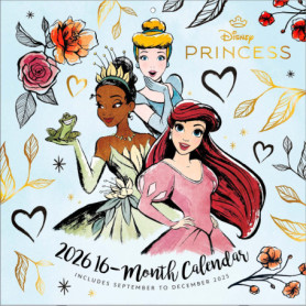 Calendrier Carré Disney Princess 2026