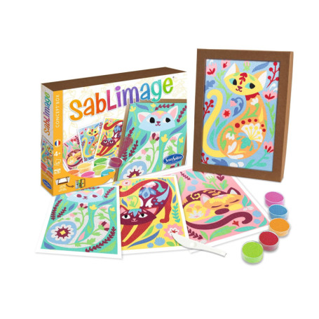 Sablimage Chats Romantiques - Kit Créatif pour Enfants à partir de 4 Ans