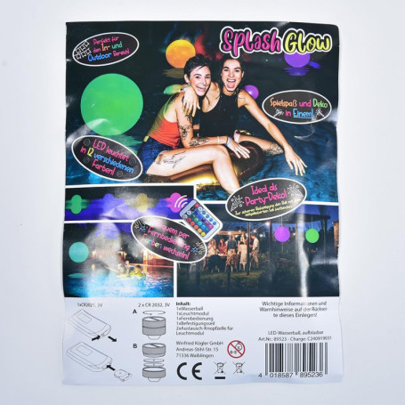 Ballon de Plage Gonflable LED Kögler - 12 Couleurs avec Télécommande