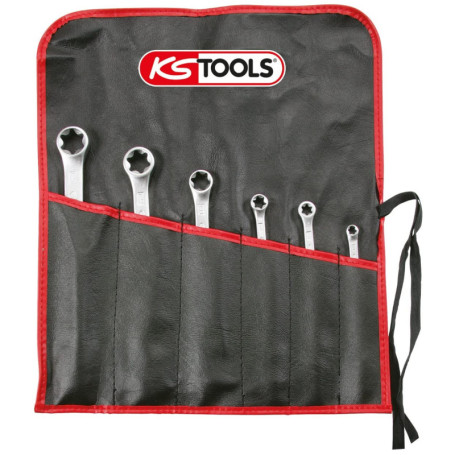 Jeu de 6 Clés Polygonales Droites TORX® en Chrome Vanadium - KS TOOLS
