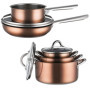 Ensemble de Casseroles Cuivrées MÄSER Asterion - 8 Pièces avec Poêle Antiadhésive