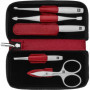 Kit de Manucure ZWILLING 5 pièces en Cuir Rouge - Soin des Ongles et Pédicure