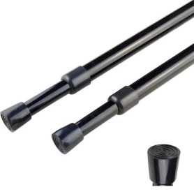 Lot de 2 tringles à rideaux extensibles noires 71,1 à 109,2 cm