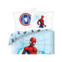 Parure de lit Spiderman en coton 140x200 cm avec taie d'oreiller