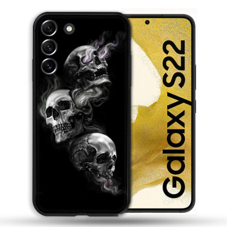 Coque TPU Multicolore Tête de Mort pour Samsung Galaxy S22