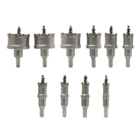 Kit de 10 Scies Cloches TCT Ferrcan pour Métal et Acier Inoxydable