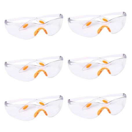 Lot de 6 lunettes de protection pour enfants et adultes - Sécurité et confort