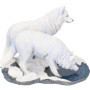 Statuette Loup d'Hiver Lisa Parker - 18 cm Blanc