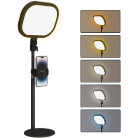 Lampe de Bureau LED Dimmable HOMCOM avec Support Téléphone