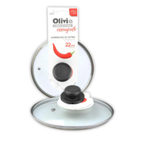 Couvercle en Verre Trempé IPEA pour Poêles et Casseroles - Universel 16 à 30 cm