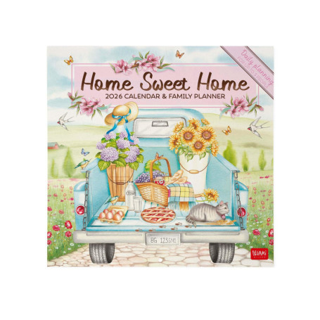 Calendrier Mural 2026 Home Sweet Home - Planificateur Multilingue avec Espace pour Notes