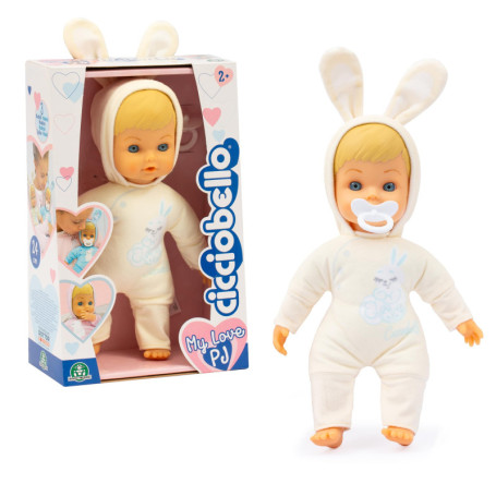 Cicciobello Poupon 30 cm avec Pyjama Lapin Beige pour Enfants