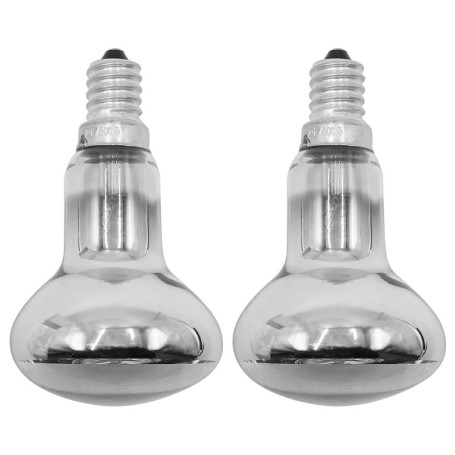 Lot de 2 Ampoules Halogènes Dimmables E14 R50 60W - Lumière Chaude 2700K