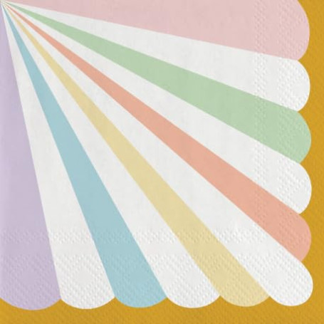 Lot de 20 serviettes en papier pastel pour fêtes et anniversaires