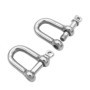 Lot de 2 Anneaux en D en Acier Inoxydable 304 M12 - NUZAMAS