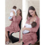 Ensemble de Nuit Maternité et Allaitement SUNNYBUY - Chemise et Peignoir 2 Pièces