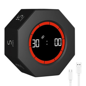 Minuteur Digital WIYETY à Bascule Gravitationnelle - Compte à Rebours Rechargeable