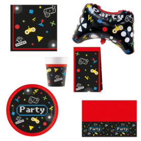 Set de Fête Gaming Procos - Assiettes, Gobelets et Décoration d'Anniversaire