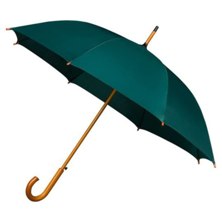 Parapluie Long Automatique Falconetti Femme - Vert Sapin avec Manche en Bois