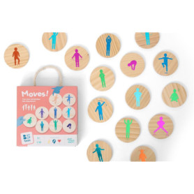 Jeu de Palets Moves! en Bois - Amusement et Coordination pour Enfants
