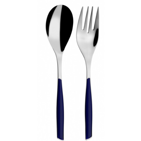 Lot de 2 Couverts de Table BUGATTI Glamour en Acier Bleu Marin