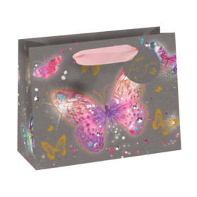 Sac Cadeau Luxe Papillons Glick - Taille Moyenne 175x225mm