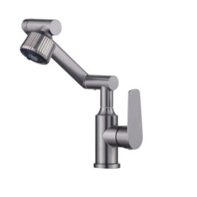 Robinet de Lavabo Pivotant ImiiHO 027 en Acier Inoxydable Gris