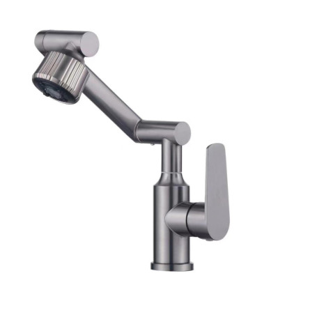 Robinet de Lavabo Pivotant ImiiHO 027 en Acier Inoxydable Gris