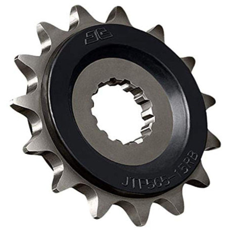 Pignon Silencieux JT 15 Dents Pas 530 Caoutchouté - Diamètre Intérieur 21.6/25