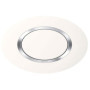 Plaque Murale Ronde Dooxie 1 Poste Blanc Mat avec Bague Chrome - Legrand