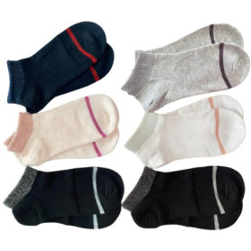 Lot de 6 Paires de Chaussettes Fantaisie pour Femme - Courtes à la Cheville
