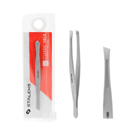 Pince à Sourcils Précise STALEKS PRO en Acier Inoxydable - Modèle Classic 10/3