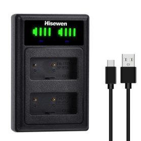 Chargeur Double USB-C Hisewen pour Batteries Fujifilm NP-W126 NP-W126S