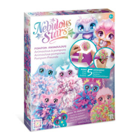 Kit de Fabrication de Porte-Clés Animoulous avec Pompons - 5 Couleurs Créatives