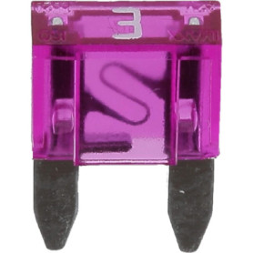 Fusible Plat Mini Restagraf 3A - Protection Circuit Électrique Automobile - Blister de 5