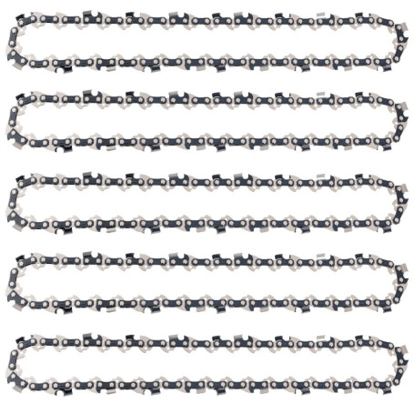 Lot de 5 chaînes de tronçonneuse Yweller 3/8" pour barres de 40 cm