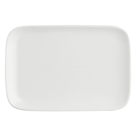 Lot de 4 Assiettes Rectangulaires Blanches - LA PORCELLANA BIANCA