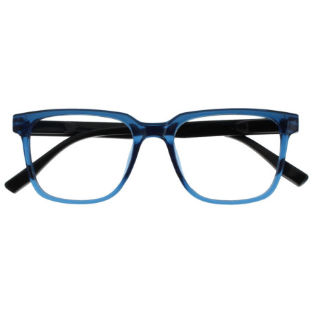 Lunettes de Lecture OPULIZE LEO - Monture Rectangulaire Confortable - Bleu et Noir