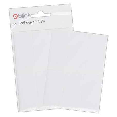 Blick Lot de 42 Étiquettes Autocollantes Rectangulaires Blanches 25x50 mm